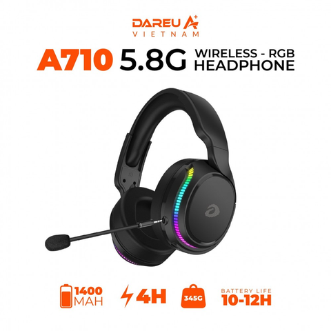 Tai Nghe Gaming Dareu A710 RGB Wireless