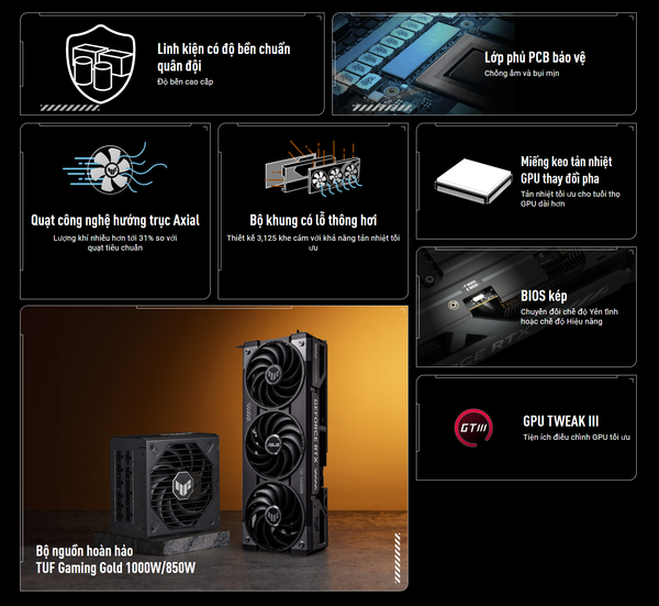 VGA ASUS TUF Gaming GeForce RTX 5070 Ti 16GB GDDR7 OC Edition TUF-RTX5070TI-O16G-GAMING