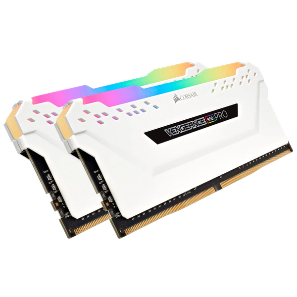 Ram PC Corsair DDR4 Vengeance RGB PRO Heat spreader,RGB LED, 3200MHz, CL16, 16GB (2x8GB) Trắng CMW16GX4M2E3200C16W