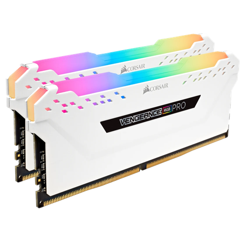 Ram PC Corsair DDR4 Vengeance RGB PRO Heat spreader,RGB LED, 3200MHz, CL16, 16GB (2x8GB) Trắng CMW16GX4M2E3200C16W