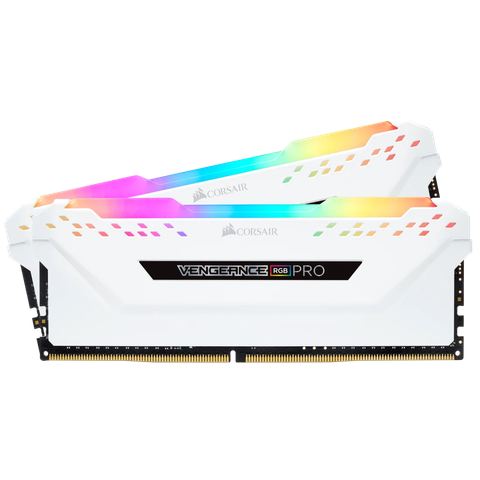 Ram PC Corsair DDR4 Vengeance RGB PRO Heat spreader,RGB LED, 3200MHz, CL16, 16GB (2x8GB) Trắng CMW16GX4M2E3200C16W