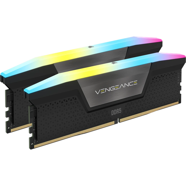 Ram PC Corsair DDR5 6000MHz 32GB 2x16GB VENGEANCE RGB Black Heatspreader CMH32GX5M2E6000C36