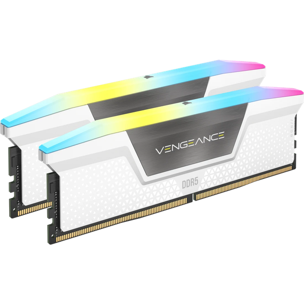 Ram PC Corsair DDR5 5200MHz 32GB 2x16GB VENGEANCE RGB White Heatspreader CMH32GX5M2B5200C40W