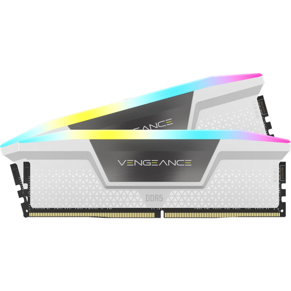 Ram PC Corsair DDR5 5200MHz 64GB 2x32GB VENGEANCE RGB White Heatspreader CMH64GX5M2B5200C40W