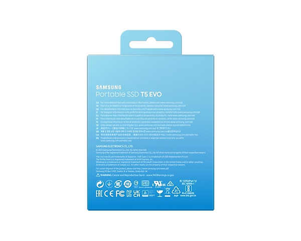 Ổ cứng di động SSD SamSung T5 EVO USB 3.2 Gen 1 (5 Gbps) Up to 460 MB/s
