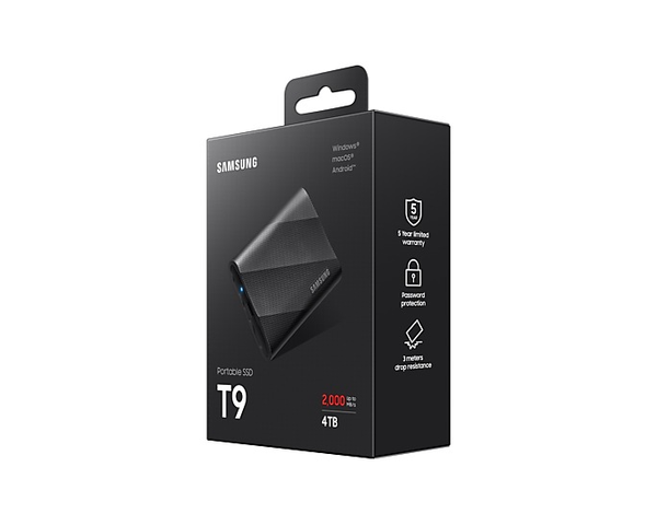 Ổ cứng di động SSD Samsung T9 USB 3.2 Gen 2x2 Black