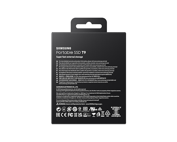 Ổ cứng di động SSD Samsung T9 USB 3.2 Gen 2x2 Black