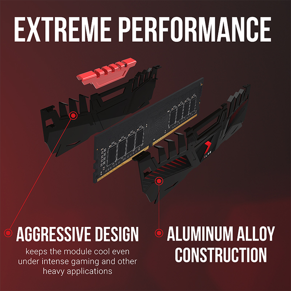 Ram PNY XLR8 Gaming DDR4 3200 16GB LONGDIMM, (Single pack), 16-18-18 MD16GD4320016XR