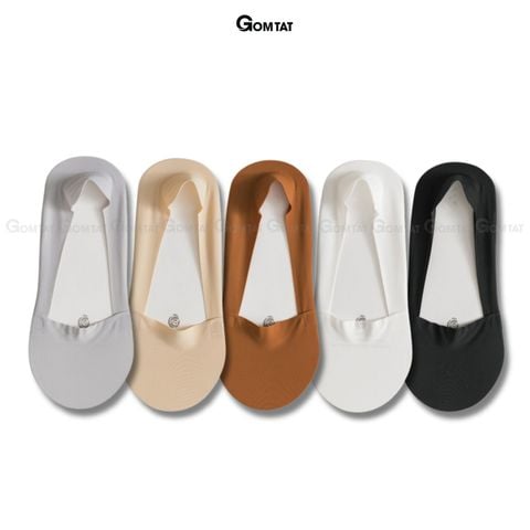  Combo 5 đôi tất lười nữ đi giày búp bê GOMTAT, chất liệu lụa cotton mềm mát, thấm hút thoáng khí - TATLUA-UYE-7002-CB5 