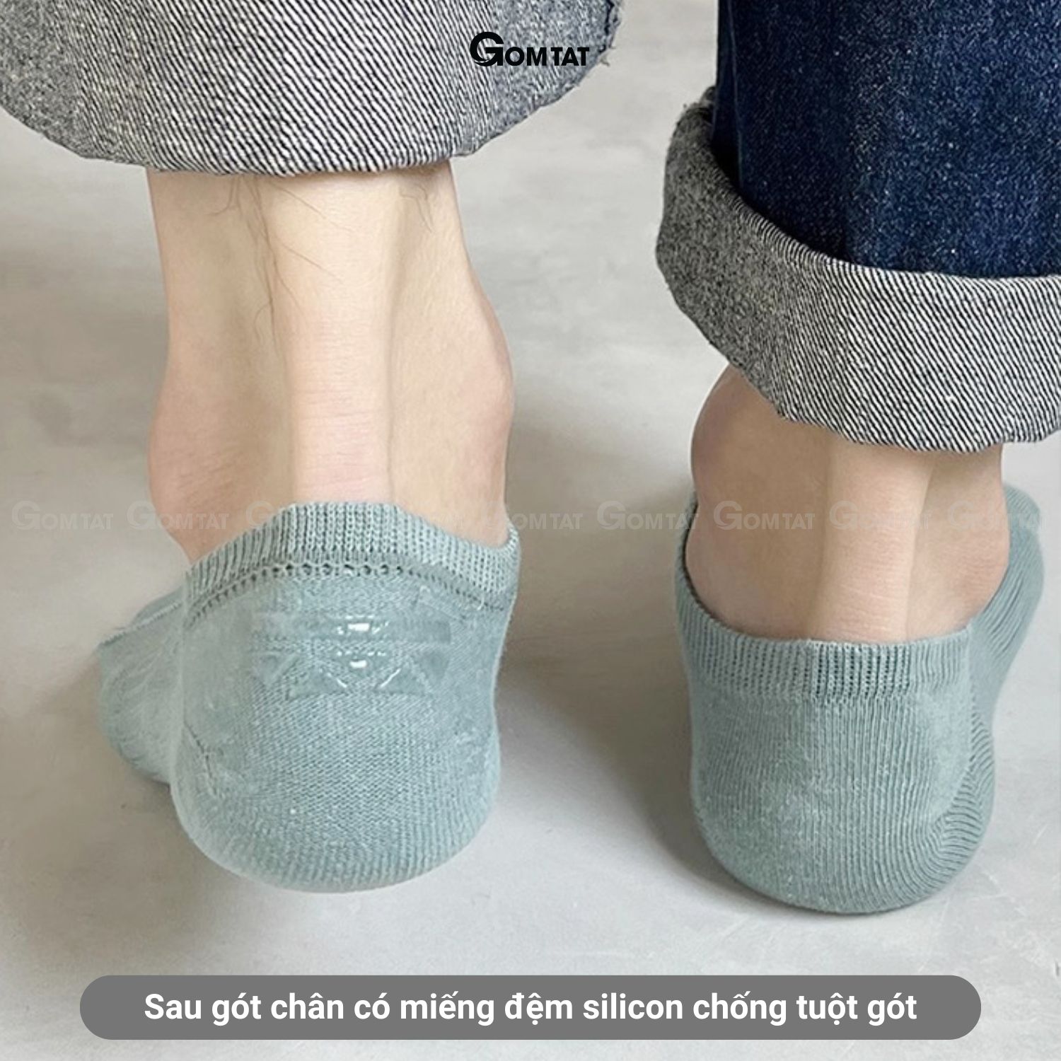 Combo 7 đôi tất lười nam chống tuột gót GOMAT, chất liệu cotton êm mềm mịn mát, cực êm chân - HAI-MIA-1401-CB7