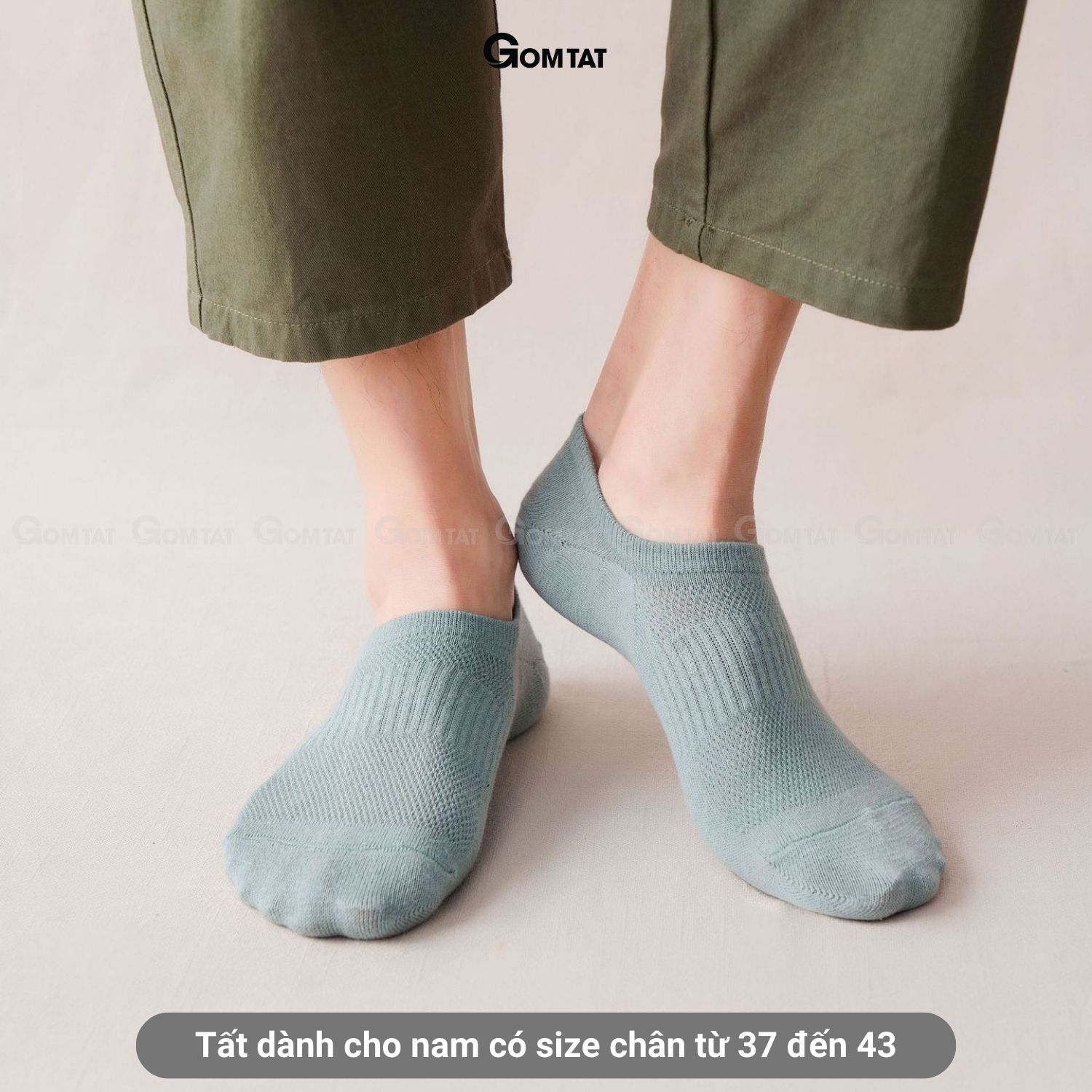 Combo 7 đôi tất lười nam chống tuột gót GOMAT, chất liệu cotton êm mềm mịn mát, cực êm chân - HAI-MIA-1401-CB7
