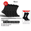 Hộp 5 đôi vớ công sở nam GOMTAT chất nylon cao cấp, họa tiết sọc gân xuyên thấu - D16-A094-CB5