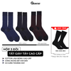 Hộp 3 đôi tất cổ cao GOMTAT công sở, chất liệu cotton cao cấp, phong cách lịch lãm  - IHE-2202-CB3