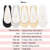 Combo 10 đôi tất nữ lười đi giày cao gót GOMTAT, có đệm silicon chống tuột gót - CAOGOT-SUX-19218-CB10