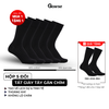 Hộp 5 đôi tất giày tây nam cao cổ GOMTAT mẫu gân chìm, vớ công sở nam cao cấp, thoáng khí - GOM-TAYGANCHIM-DEN-CB5