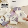 Combo 5 đôi tất vớ nữ cổ ngắn GOMTAT chất liệu cotton cao cấp, khử mùi êm chân, màu sắc siêu xinh - D16-A097