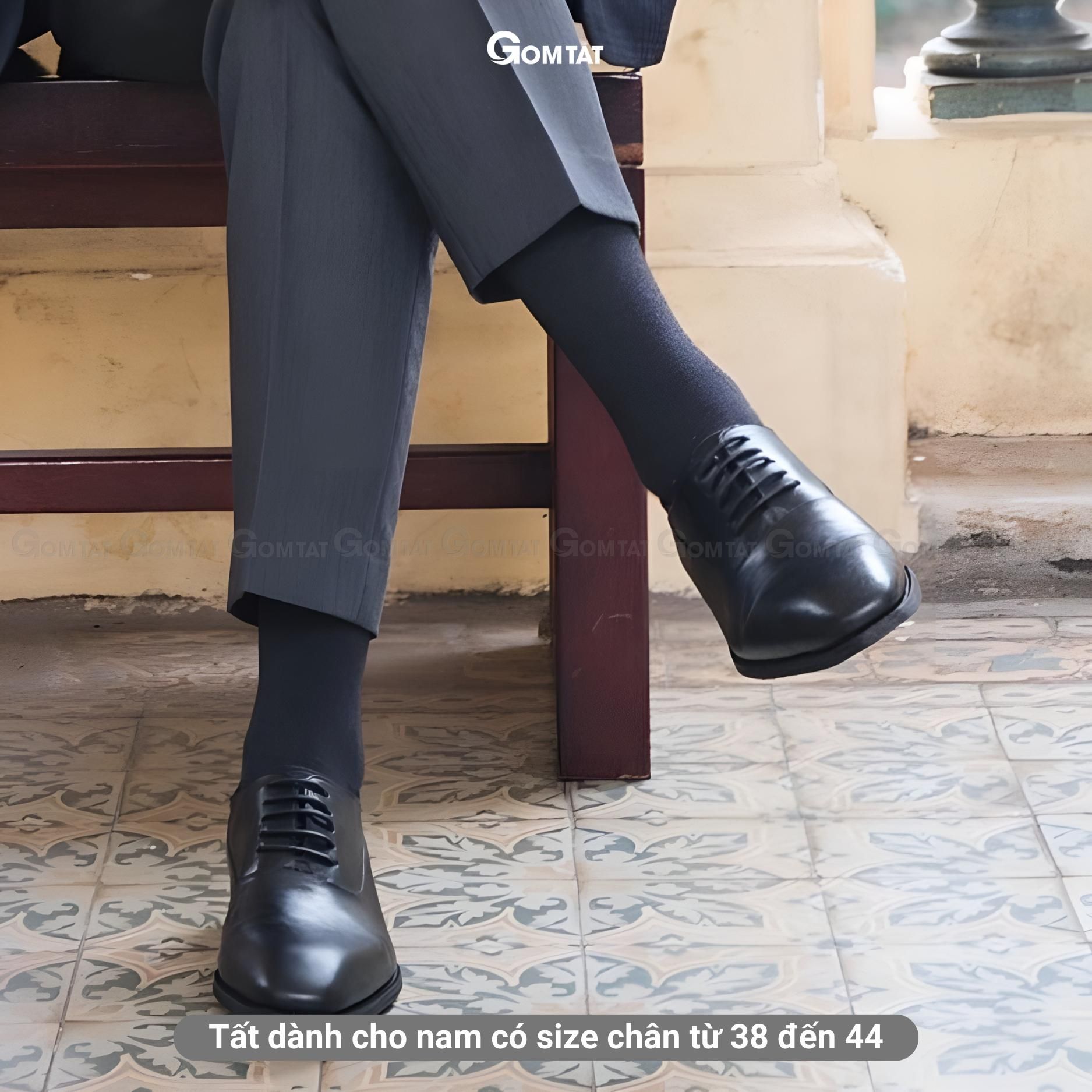 Tất nam đi giày tây cổ cao GOMTAT nhiều màu, chất liệu cotton mềm mịn, hút ẩm thoáng khí khử mùi Menswear - HOT-1803-1DOI