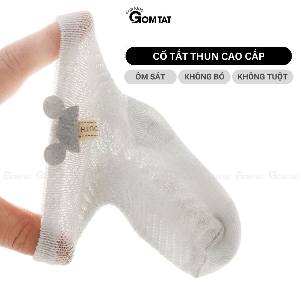 Combo 4 đôi tất trẻ em lưới thoáng khí GOMTAT chất liệu cotton mềm mại an toàn cho bé - YIQ-W018-CB4