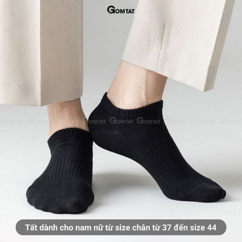  Combo 5 đôi vớ cổ thấp nam nữ trơn GOMTAT, chất liệu cotton nhẹ mềm hút ẩm thử mùi thoáng khí  - GOM-KLB-TRONNGAN-CB5 