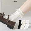 Combo 5 đôi tất lolita nữ cổ trung GOMTAT, chất liệu polyester mềm mịn, thiết kế viền ren dễ thương - HOT-1802-CB5