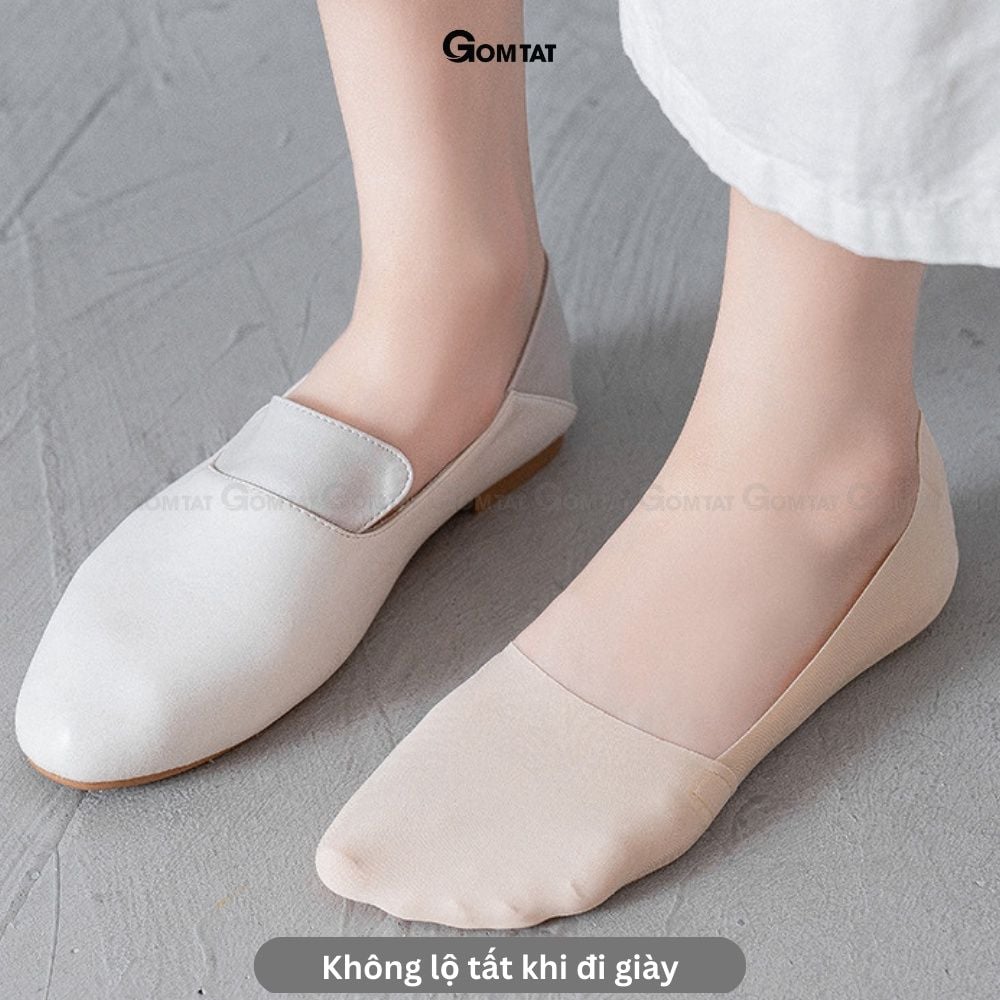 Combo 5 đôi tất đi giày búp bê nữ cao cấp GOMTAT, chất liệu cotton êm chân kháng khuẩn khử mùi  -PO-LOSOCK-LUA-3015-CB5
