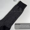Tất đi giày tây nam GOMTAT màu đen sọc caro xám, vớ nam cổ cao 27cm chất liệu cotton cao cấp thoáng mát êm chân, tất nam cao cổ, vớ nam công sở Menswear - GOM-TAY12-DENCAROXAM
