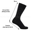 Tất Nam Công Sở Cổ Cao Họa Tiết Sọc Chéo, Tất Vớ Giày Tây Nam Cao Cấp Menswear  Chất Cotton Hút Ẩm Thoáng Khí - GOM-TAYCHEO-1DOI