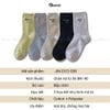 Set 5 đôi vớ nữ cổ cao GOMTAT họa tiết cute, tất nữ cotton cao cấp mềm mại, êm chân – JIN-2512-CB5