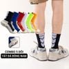 Set 5 đôi tất thể thao nam đá bóng GOMTAT, chất liệu cotton, silicon chống trượt - DABONG-506-CB5