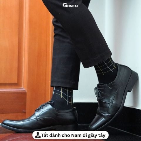  Hộp 5 đôi tất cổ cao nam đi giày tây GOMTAT mẫu MIX02, chất liệu cotton cao cấp, hút ẩm, thoáng khí  -GOM-MIX02-CB5 