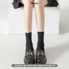 Combo 5 đôi tất lolita nữ GOMTAT cổ cao, dưới gối và qua gối trơn trắng đen, chất liệu thun lạnh mềm mịn - HOT-1805-CB5
