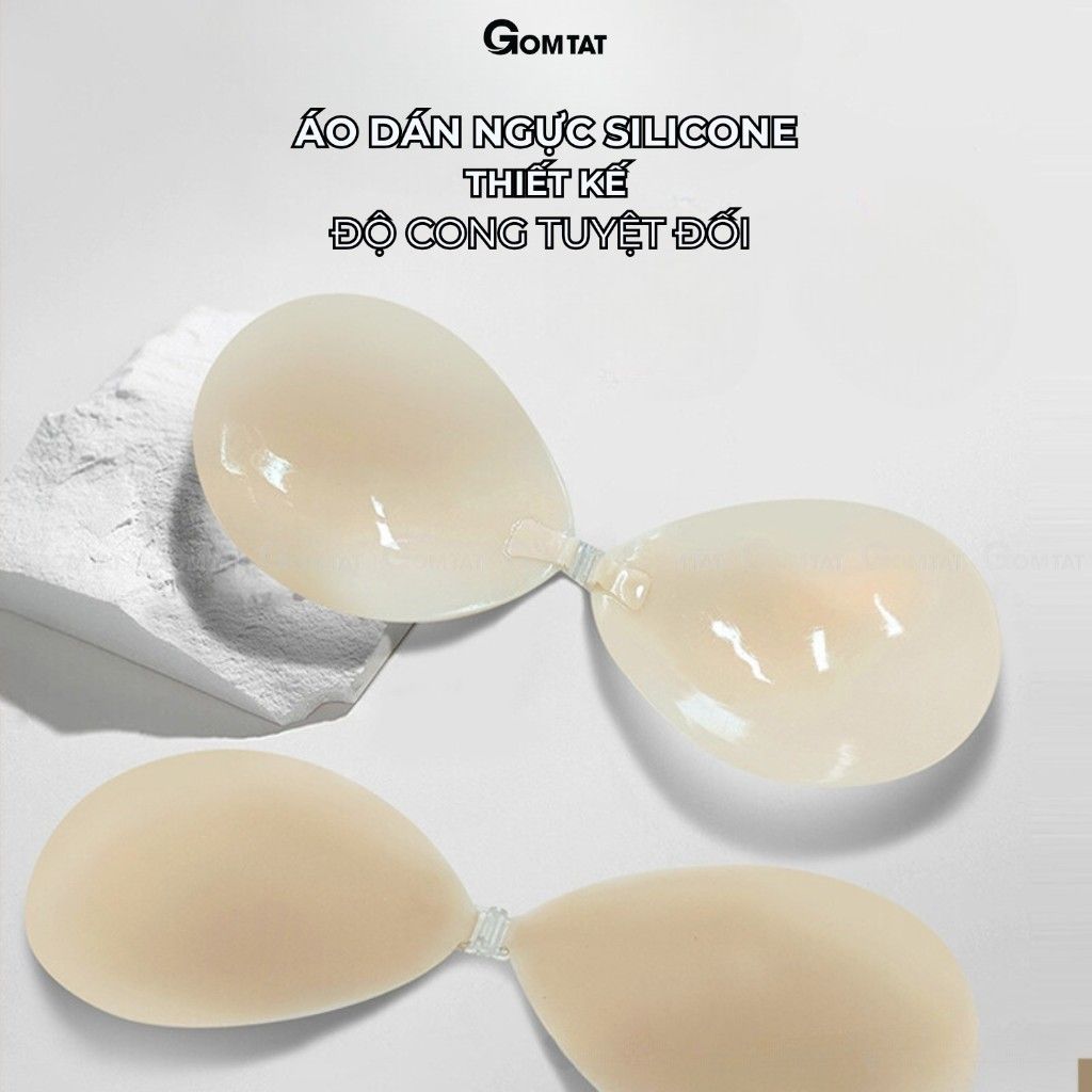 Áo dán ngực cài trước gom ngực tạo khe GOMTAT, miếng dán nâng ngực silicon viền siêu mỏng, chống thấm - SA-4951