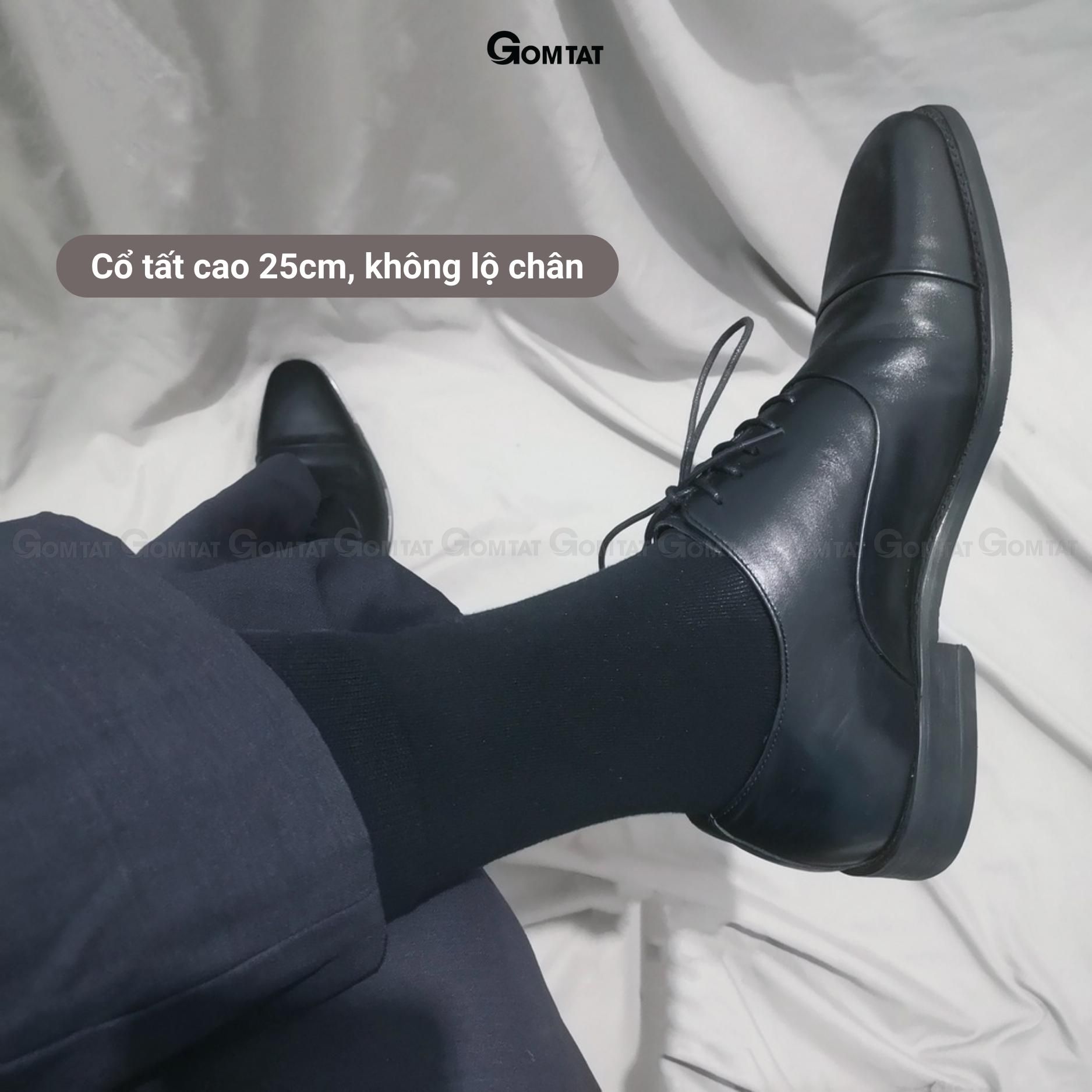 Tất nam đi giày tây cổ cao GOMTAT nhiều màu, chất liệu cotton mềm mịn, hút ẩm thoáng khí khử mùi Menswear - HOT-1803-1DOI
