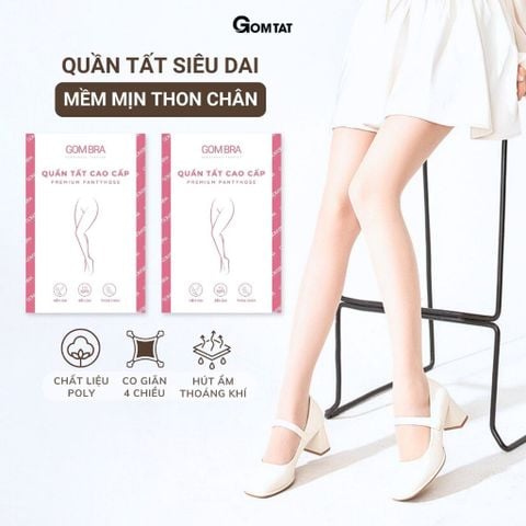  Combo 2 quần tất tàng hình làm đều màu da GOMTAT, quần vớ nữ co dãn hỗ trợ thon chân - QT-1022-CB2 