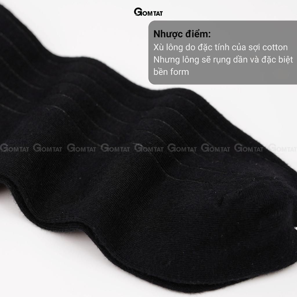 Tất vớ giày tây nam cổ cao GOMTAT mẫu gân chìm, chất liệu mềm mại, thoáng mát, êm chân Menswear - GOM-TAYGANCHIM-1DOI