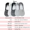 Set 5 đôi tất vớ tàng hình nam chống tuột gót GOMTAT, tất lười nam có mặt lưới thoáng khí - VLN-INVISIBLE-CB5