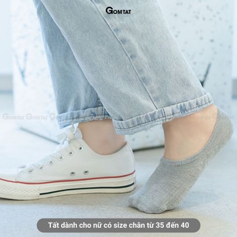  Combo 10 đôi tất nữ đi giày lười GOMTAT, có đệm silicon chống tuột gót, chất liệu cotton cao cấp - HAI-FIVE-2006-CB10 
