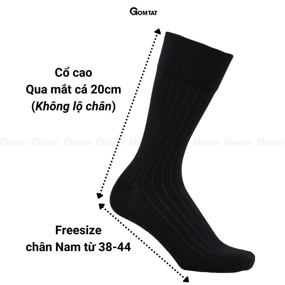 Hộp 5 đôi tất nam công sở GOMTAT mẫu MIX11, vớ đi giày tây nam chất liệu cotton cao cấp - GOM-MIX11-CB5