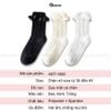Combo 5 đôi tất lolita nữ cổ trung GOMTAT, chất liệu polyester mềm mịn, thiết kế viền ren dễ thương - HOT-1802-CB5
