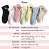 Combo 7 đôi tất nữ cổ thấp GOMTAT chữ H, chất liệu cotton hút ẩm thoáng khí khử mùi hôi -NGANCHUH-PO-3022-CB7