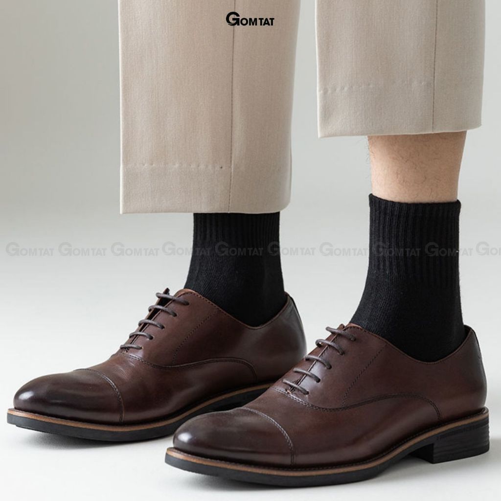 Combo 5 đôi tất cổ trung nam nữ GOMTAT chất liệu cotton cao cấp, thiết kế mặt lưới thoáng khí - GOM-KLB-TRONLUNG-CB5