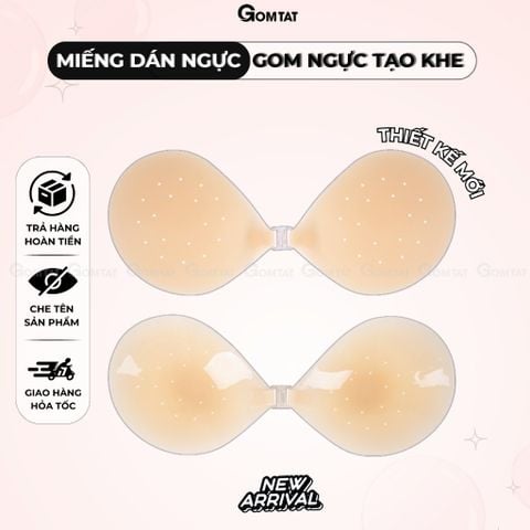  Áo dán ngực cài trước gom ngực tạo khe GOMTAT, miếng dán nâng ngực silicon viền siêu mỏng, chống thấm - SA-4951 