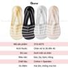 Tất lười nữ GOMTAT cao cấp, vớ mang giày lười sọc ngang chất liệu cotton hút ẩm thoáng khí khử mùi, tất vớ lười có đệm silicone chống tuột - D16-A075-1DOI