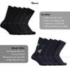 Hộp 10 đôi tất nam đi giày tây GOMTAT màu xanh và đen, vớ công sở nam cổ cao chất liệu cotton cao cấp - GOM-MIX17-CB10