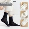 Hộp 10 đôi tất cao cổ GOMTAT mẫu trơn basic, vớ nam nữ chất cotton khử mùi êm chân - PRI-2505-CB10