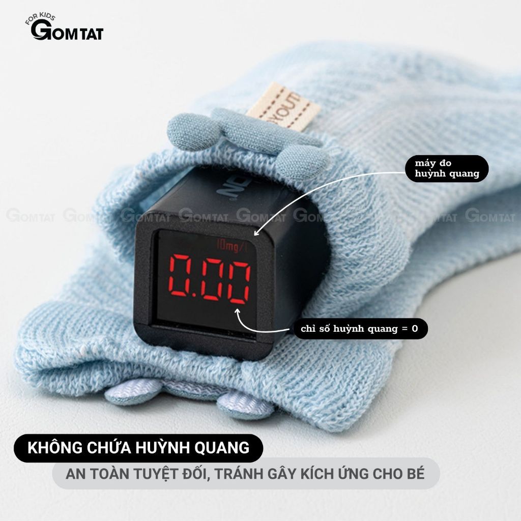 Combo 4 đôi tất trẻ em lưới thoáng khí GOMTAT chất liệu cotton mềm mại an toàn cho bé - YIQ-W018-CB4