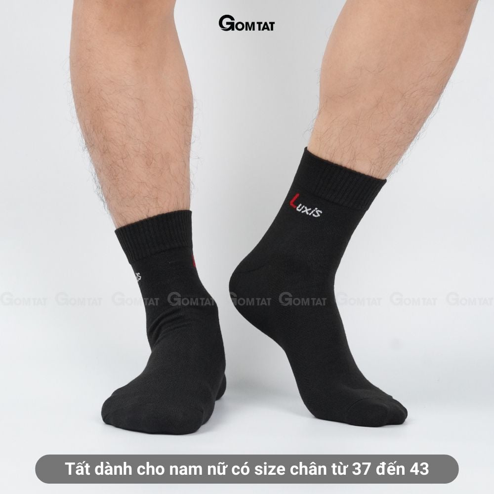 Combo 5 đôi vớ thể thao nam nữ dày dặn GOMTAT, chất liệu cotton kháng khuẩn khử mùi, êm mềm mịn mát - LUXIS-S015-CB5