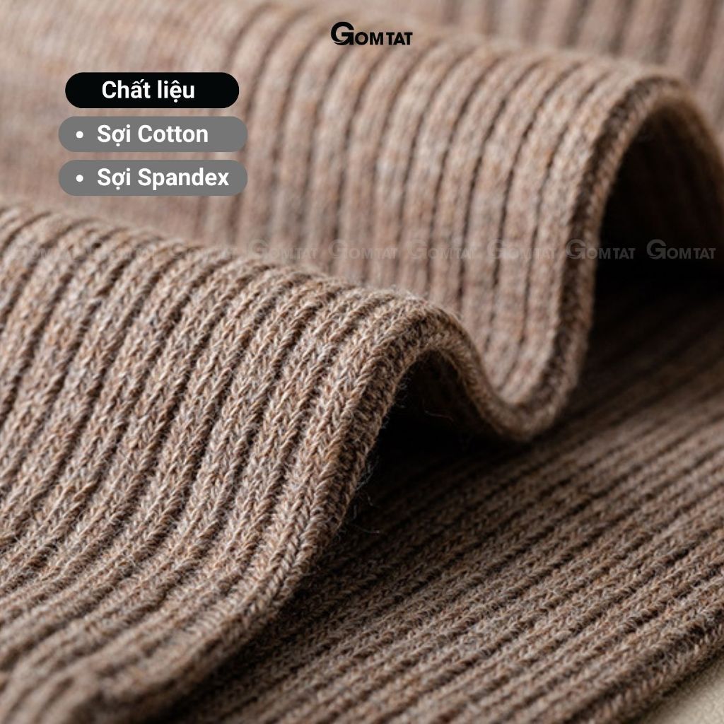 Combo 10 đôi tất cổ ngắn nam GOMTAT trơn, chất liệu cotton cao cấp hút ẩm thoáng khí khử mùi -NGANTRON-FIVE-2003-CB10