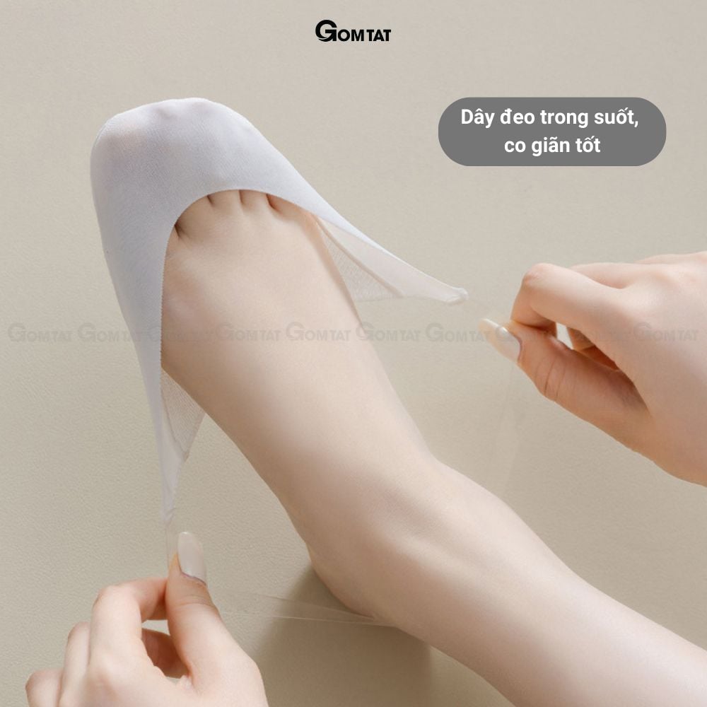 Combo 10 đôi tất đi giày cao gót nữ GOMTAT, chất liệu cotton êm chân khử mùi - CAOGOT-SUX-1102-CB10