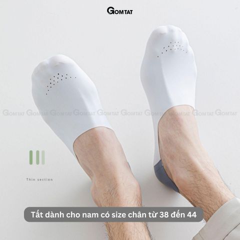  Tất vớ lười nam GOMTAT chất liệu cotton co giãn cực tốt, bề mặt có lỗ thông hơi thoáng khí  Menswear- LUA-SUX-1104-1DOI 